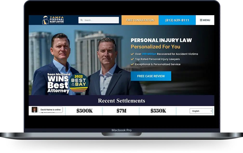Tampa Personal Injury Lawyers website