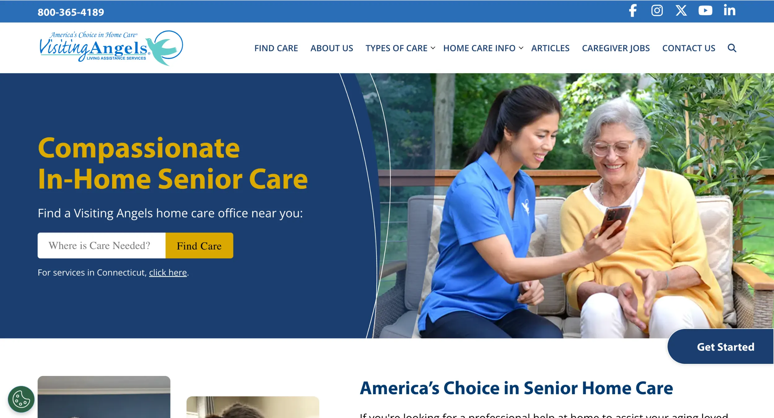 Angels Healthcare Website Portfolio