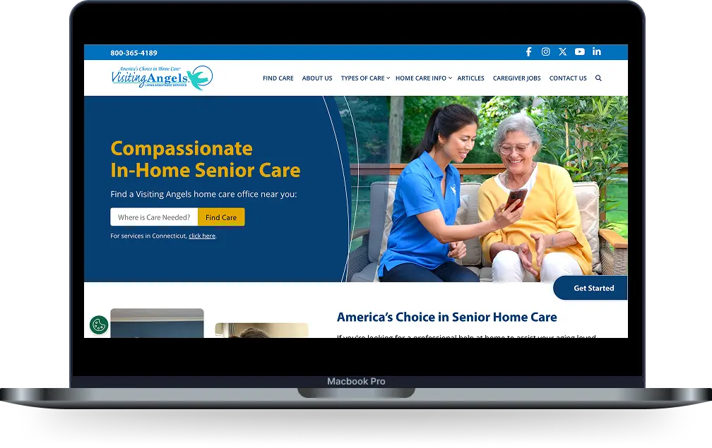 Visiting angels website